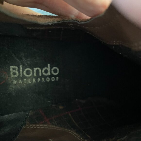 Blondo Waterproof Brown Suede Cutout Ankle Bootie - Picture 8 of 8